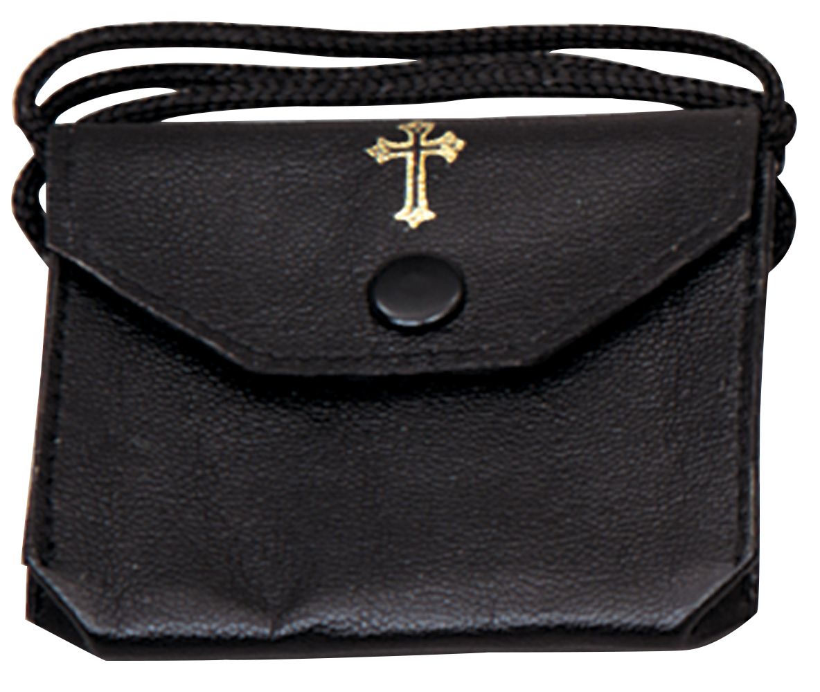 Burse with Gusset, Leather with Neck Cord