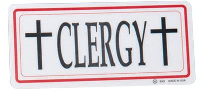 Clergy/Emergency Sign