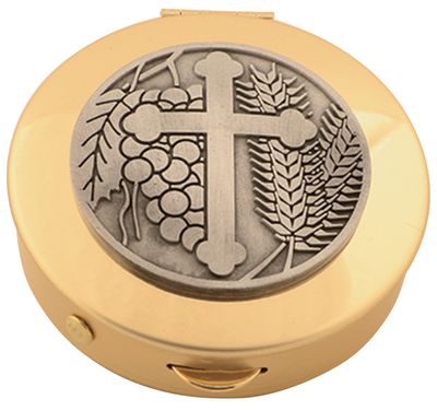Pyx Size 1 Pewter Cross