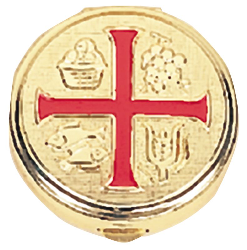 Pyx with Red Enamed Cross