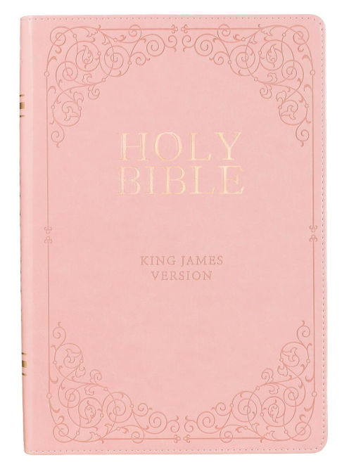 Pink Faux Leather Giant Print Full-size King James Version Bible