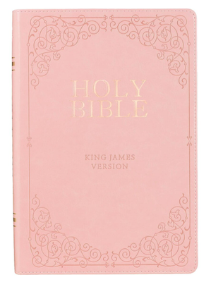 Pink Faux Leather Giant Print Full-size King James Version Bible