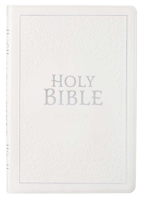 White Faux Leather Large Print Thinline King James Version Bible