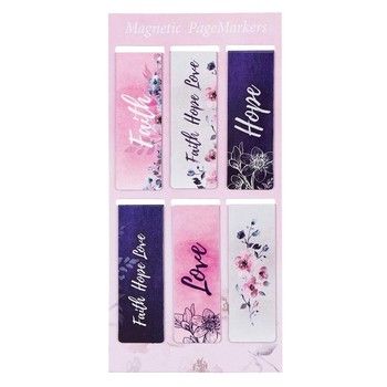 Faith Hope Love Magnetic Bookmark Set - 1 Corinthians 13:13 Disc.