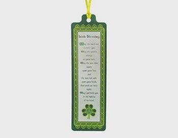 Shamrock Spiral Blessing Bookmark