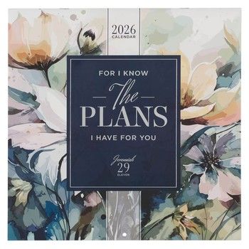 2026 I Know the Plans Large Wall Calendar - Jeremiah 29:11