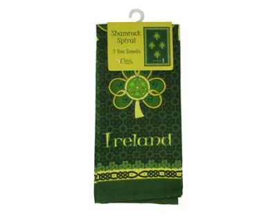 Shamrock Spiral 2 Tea Towels Set
