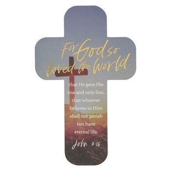 God So Loved the World Sunrise Cross Bookmark - John 3:16