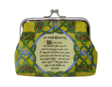 Irish Blessing Clip Purse