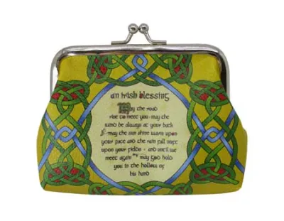 Irish Blessing Clip Purse