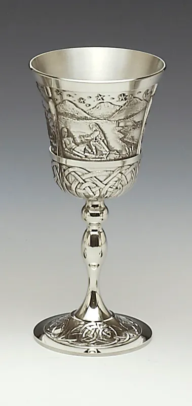 Mullingar Pewter Mythical Irish Goblet- Na Fianna, Disc.