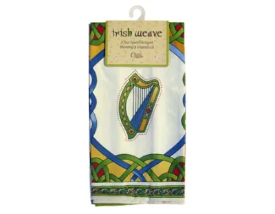 Irish Blessing &amp; Emblems of Ireland 2 Towel Set