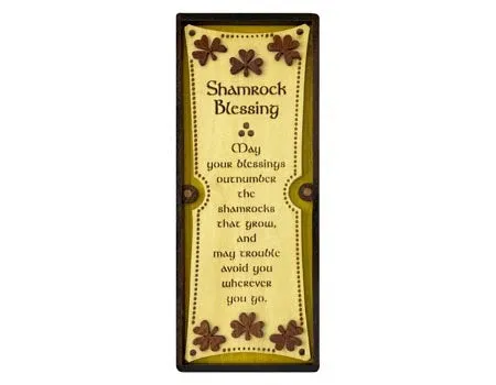 Shamrock Blessing Wall Hanging Plaque
