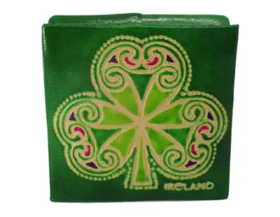 Shamrock Square Leather Purse