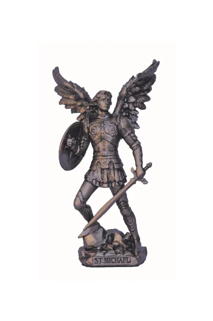 4&quot; St. Michael Bronze Statue