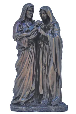 8.5&quot; Holy Family Bronze Statue