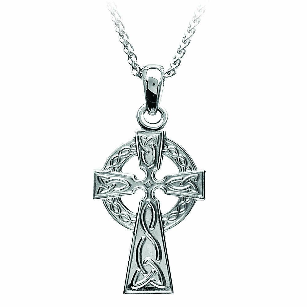 10kt White Gold Celtic Cross Small (no chain) Disc.