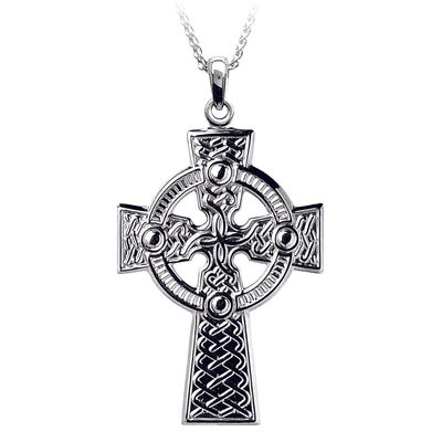 10kt White Gold Celtic Cross Medium (no chain) Disc.