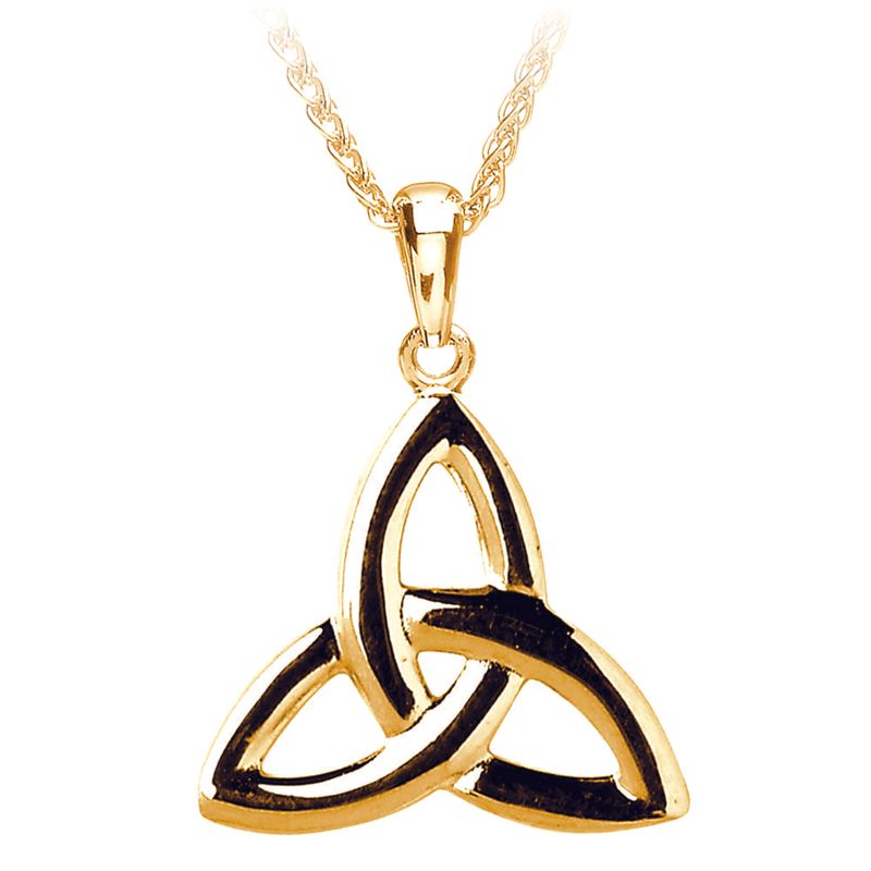 10kt Yellow Gold Dearbhla Pendant on a 10kt Gold 18&quot; Spiga Chain Disc.