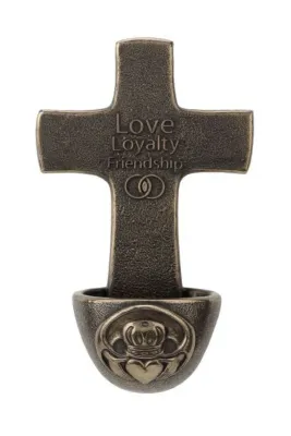 6.5&quot; Claddagh Crucifixion Bronze Font