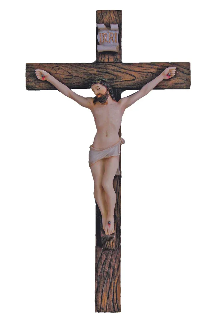 10&quot; Crucifix Hand-Painted Color