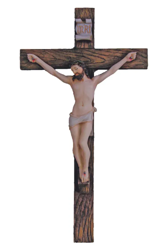 10&quot; Crucifix Hand-Painted Color