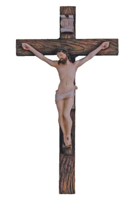 10&quot; Crucifix Hand-Painted Color