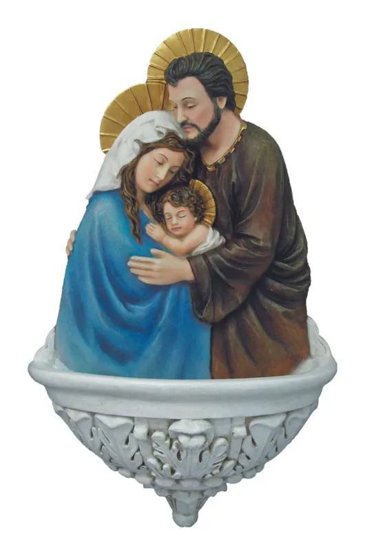 9" Holy Family Holy Water Color Font 9" Holy Family Holy Water Color Font