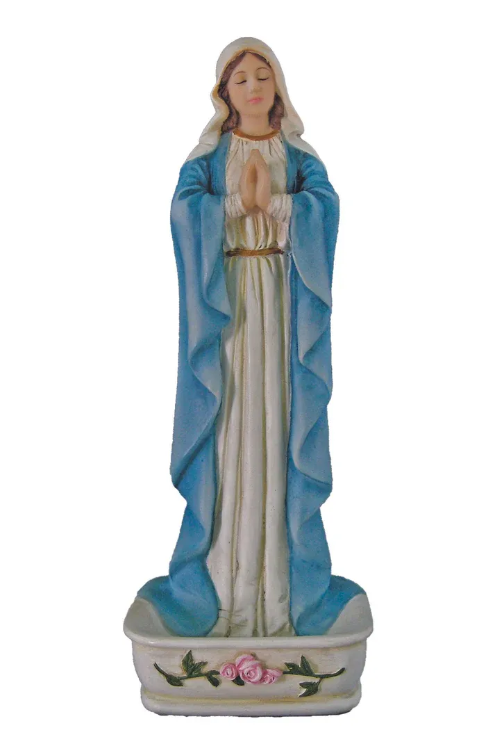 8.5 &quot; Praying Virgin Rosary Holder Holy Water Color Font