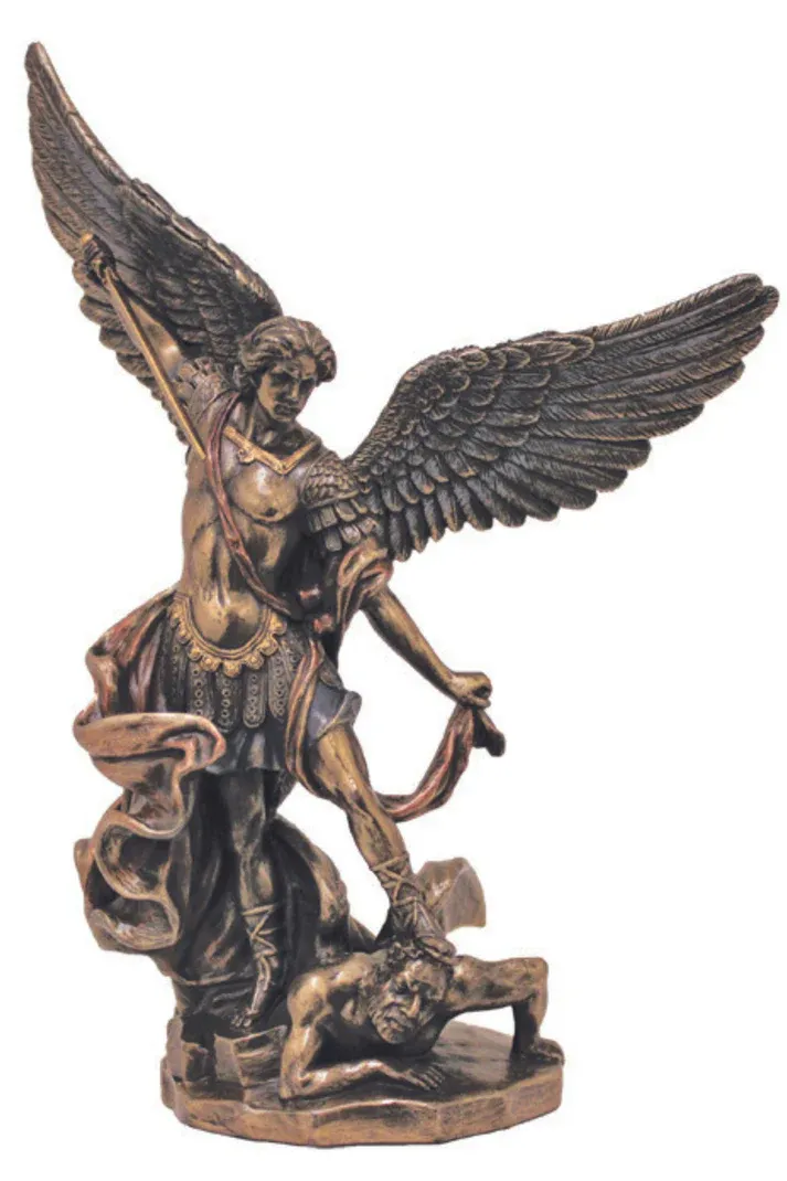 8&quot; Saint Michael Bronze Statue