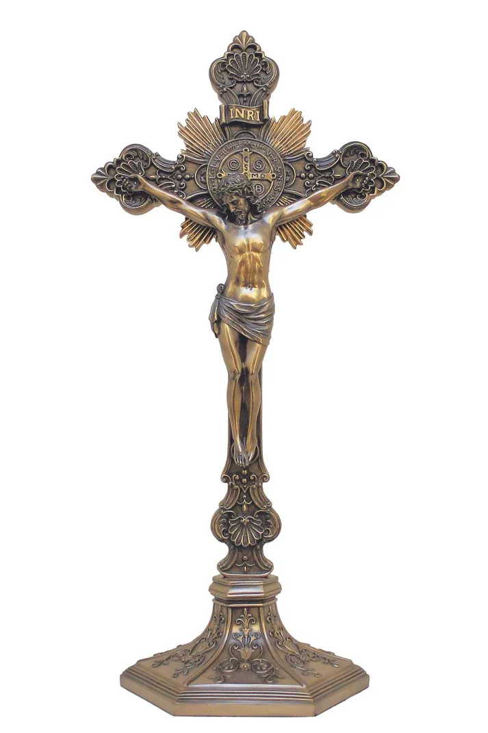 24&quot; Saint Benedict Bronze Crucifix