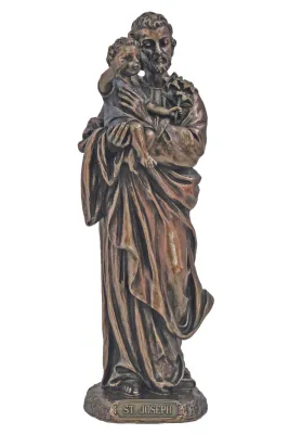 8&quot; Saint Joseph and Child Bronze Statue