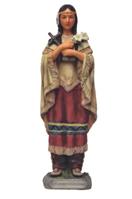 8&quot; Saint Kateri Tekakwitha Color Statue