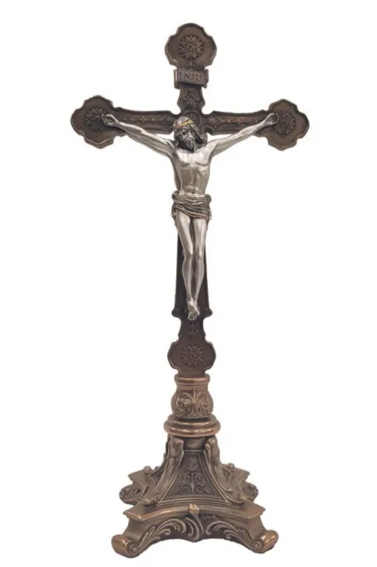 12.5&quot; Standing Double Sided Crucifix