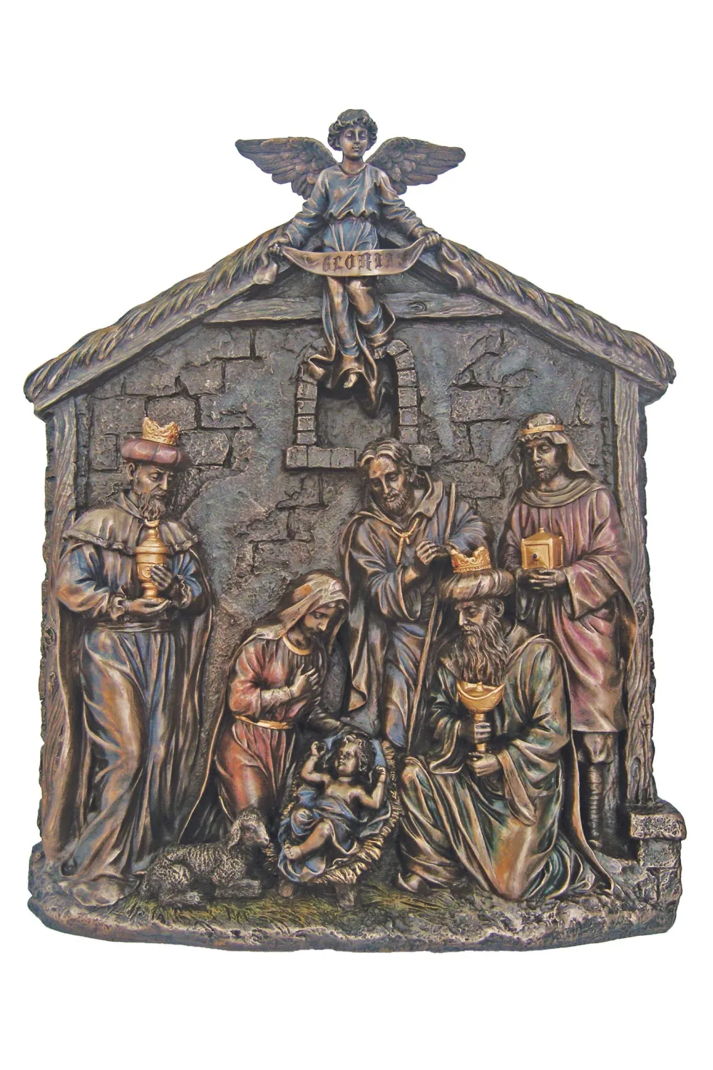 Nativity Plaque Bronze