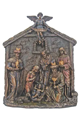 Nativity Plaque Bronze
