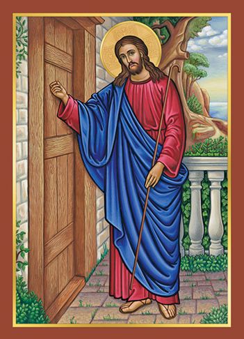 Mass Card- Christ Knocking, Box of 100, MA110