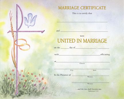 Certificate- Marriage Certificate, Box of 50,  XD101