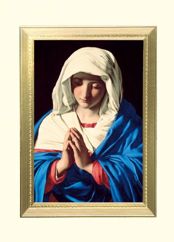 Mass Card- The Virgin in Prayer Card, Box of 100, MA210