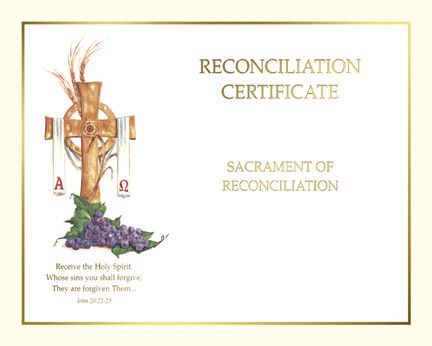 Certificate- Create Your Own Reconciliation Certificate, Box of 50, XS115