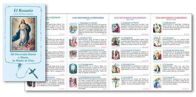 Folder- Spanish Rosary Folder with Luminous Mysteries