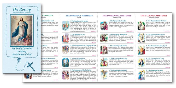 Folder- Rosary Folder with Luminous Mysteries