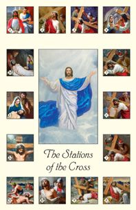 Stations of the Cross Holy Card, Box of 100, HG262