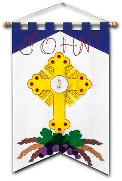 Deluxe First Communion Banner Kit, 12 in. x 18 in., Adoration