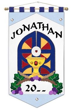 Deluxe First Communion Banner Kit, 12 in. x 18 in., Blue Gates