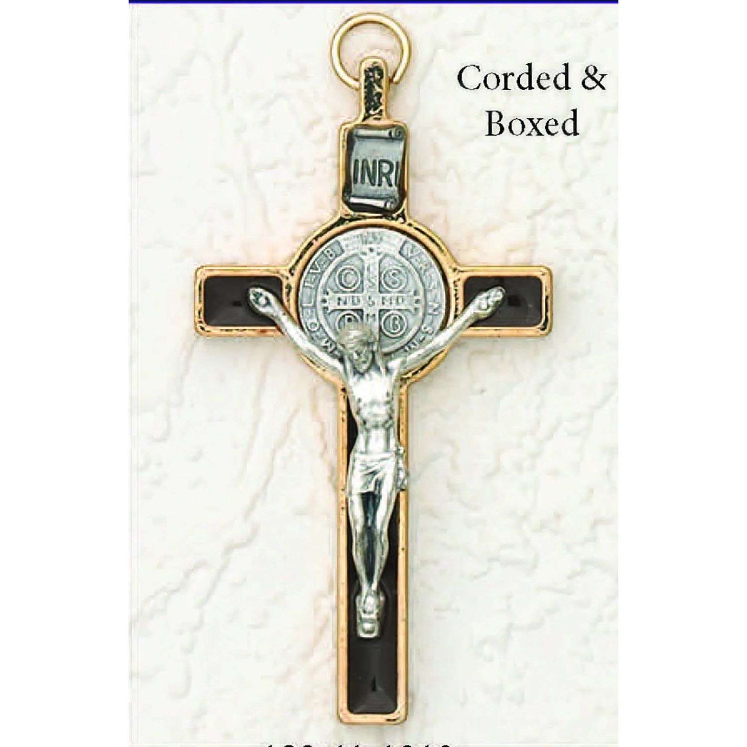 3&quot; St. Benedict Crucifix Silver and Gold Toned