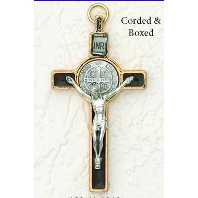 3&quot; St. Benedict Crucifix Silver and Gold Toned