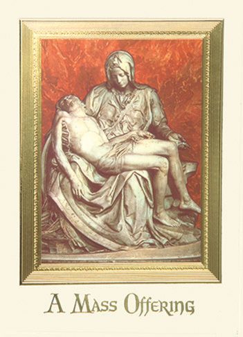 Mass Card- The Pieta, One Piece (Sold Individually)