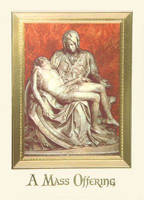 Mass Card- The Pieta, One Piece (Sold Individually)