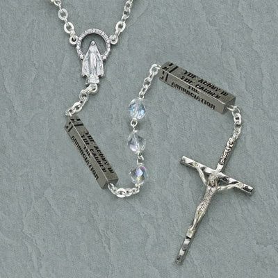7mm Adult Aurora Crystal Rosary Mysteries